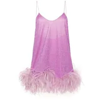 oséree robe lumiere plumage à coupe courte - violet