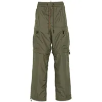 moncler grenoble pantalon droit à design ajustable - vert
