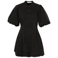simkhai robe-chemise signature cleo à coupe courte - noir