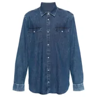 dondup chemise d'inspiration western en jean - bleu