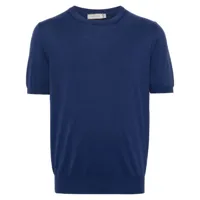 canali t-shirt en maille fine à col rond - bleu