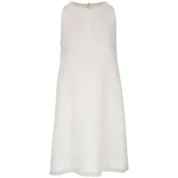 antonelli robe frangée à design sans manches - blanc