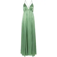zimmermann robe longue en satin - vert