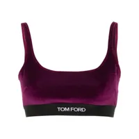 tom ford brassière à logo en jacquard - violet