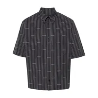 givenchy chemise rayée à logo en jacquard - noir