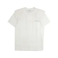 rokh t-shirt à ornements en dentelle - blanc