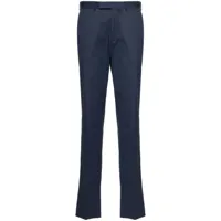 zegna pantalon chino à coupe droite - bleu