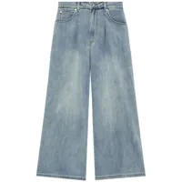 izzue jean ample à coupe courte - bleu