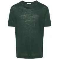 boglioli t-shirt en lin à col rond - vert