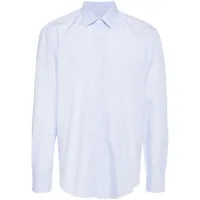 dondup chemise en coton à rayures - bleu