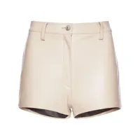 magda butrym high-waist leather mini shorts - tons neutres
