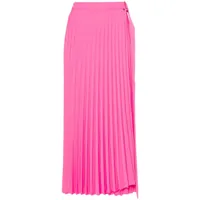 nissa jupe portefeuille mi-longue à plis - rose