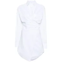 diesel robe-chemise d-sizen-n1 en popeline - blanc