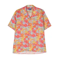 vilebrequin chemise en lin à fleurs - rose