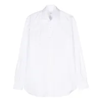 mazzarelli chemise en coton à manches longues - blanc