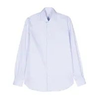 mazzarelli chemise en coton à manches longues - bleu