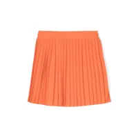 mi mi sol minijupe à design plissé - orange
