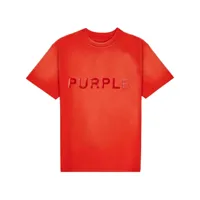 purple brand t-shirt en coton à logo imprimé - rouge