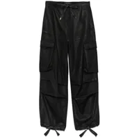 purple brand pantalon cargo à détail de nœud - noir