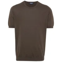 drumohr t-shirt léger en coton - marron