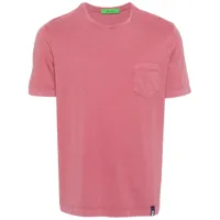 drumohr t-shirt en coton à poche poitrine - rose
