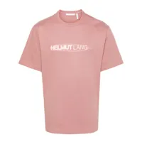 helmut lang chemise en coton à logo imprimé - rose