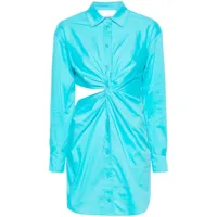 blugirl robe-chemise à détail noué - bleu