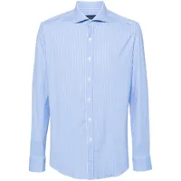 paul & shark chemise à rayures - bleu