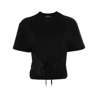 mugler t-shirt à design de corset - noir