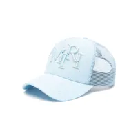 amiri casquette staggered logo en coton - bleu