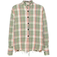 greg lauren chemise en flanelle à carreaux - vert