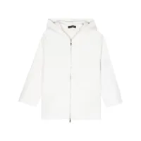 lorena antoniazzi veste zippée à capuche - blanc