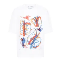 etudes x julian farade t-shirt à imprimé abstrait - blanc