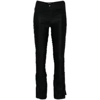 misbhv pantalon à design drapé - noir