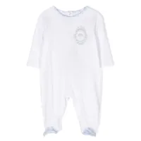 etro kids pyjamas en coton à broderies - blanc