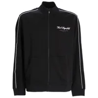 karl lagerfeld veste zippée à logo imprimé - noir