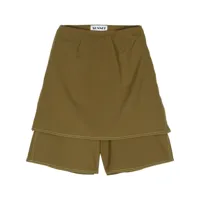 sunnei skirt-overlay knee-leng shorts - vert