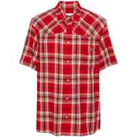 bally chemise western à carreaux - rouge