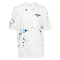 domrebel t-shirt rag à logo brodé - blanc