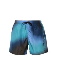 armani exchange logo-print swim shorts - bleu