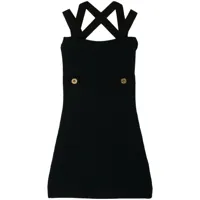 patou robe courte en maille 3d - noir