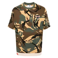 aape by *a bathing ape® camouflage-print cotton t-shirt - marron