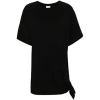 dries van noten t-shirt en coton à détail noué - noir