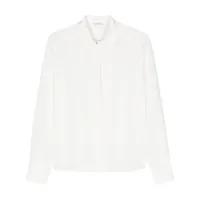 patrizia pepe chemise texturée à manches longues - blanc