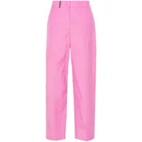 peserico pantalon droit à plis marqués - rose