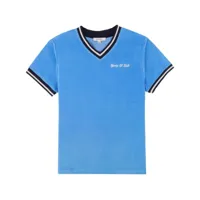 sporty & rich t-shirt à logo brodé - bleu