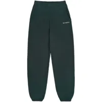 sporty & rich pantalon de jogging serif logo - vert