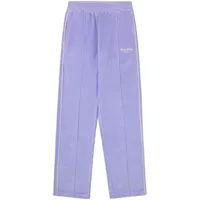 sporty & rich pantalon de jogging script à logo brodé - violet