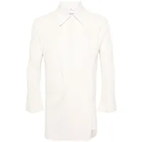 courrèges robe-polo à détail torsadé - blanc