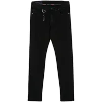 paul & shark jean droit à coutures contrastantes - noir